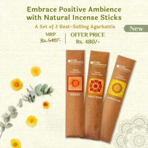 Set of Three Natural Incense Sticks- New