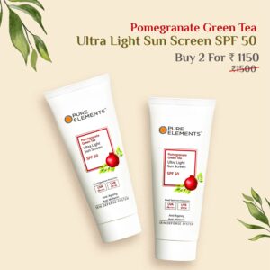 Combo Offer- Pomegranate Green Tea Ultralight Sunscreen SPF 50 (Pack of 2)